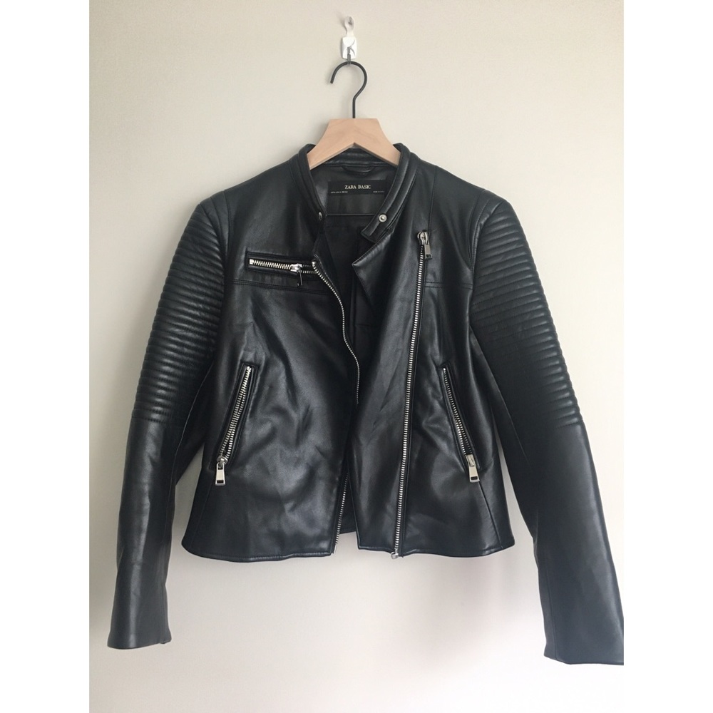 Zara biker leather jacket